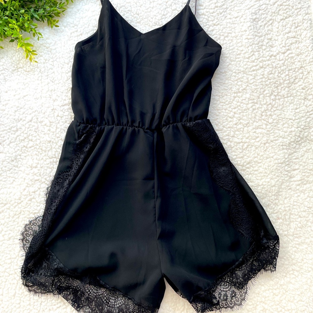 Black lace romper